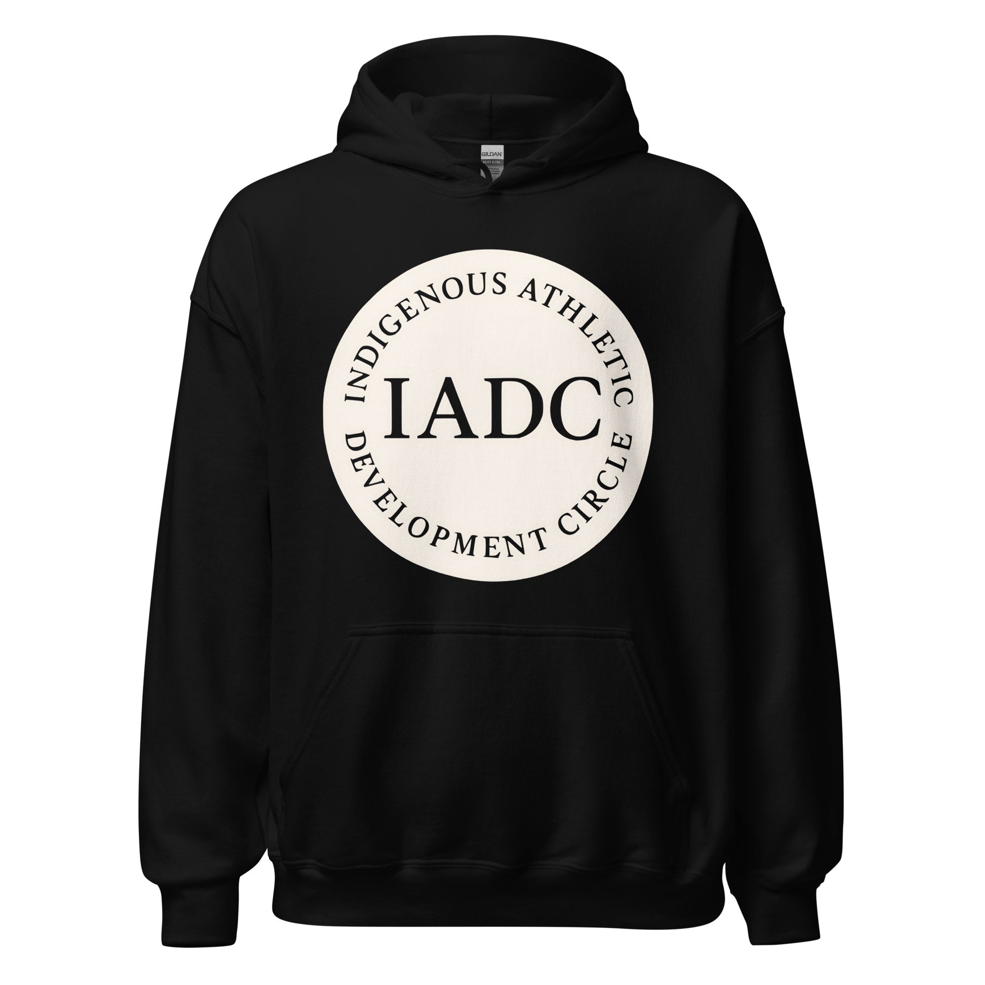 Black hoodie with 'IADC' logo
