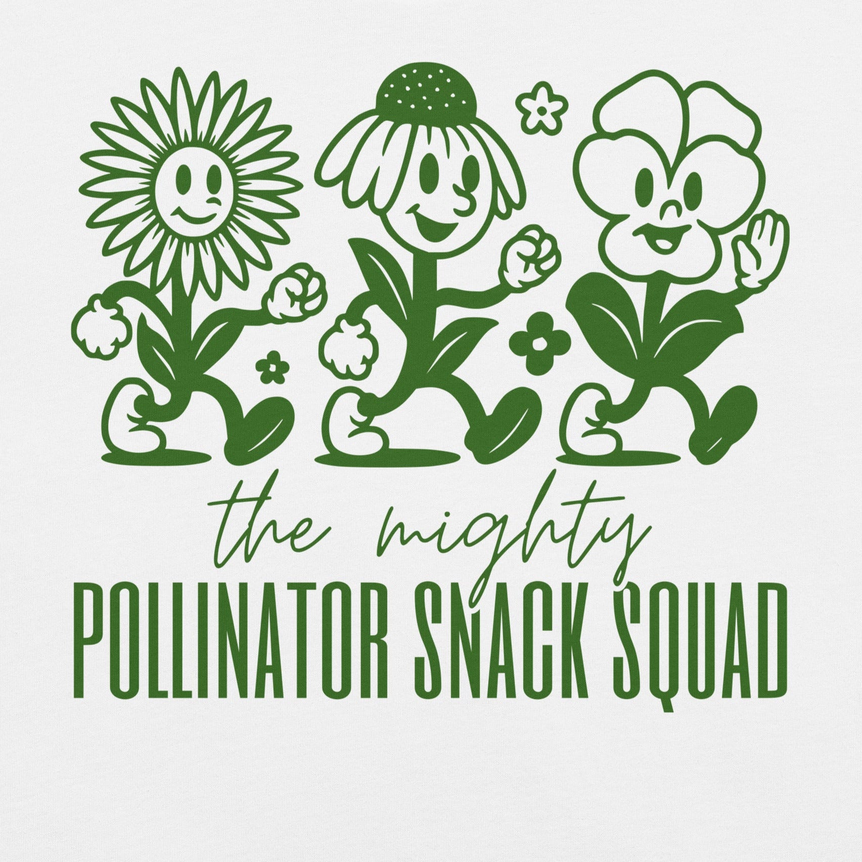 White t-shirt with graphics and text.